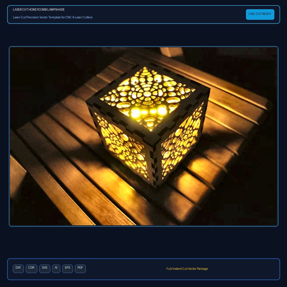 Laser Cut Honeycomb Lampshade