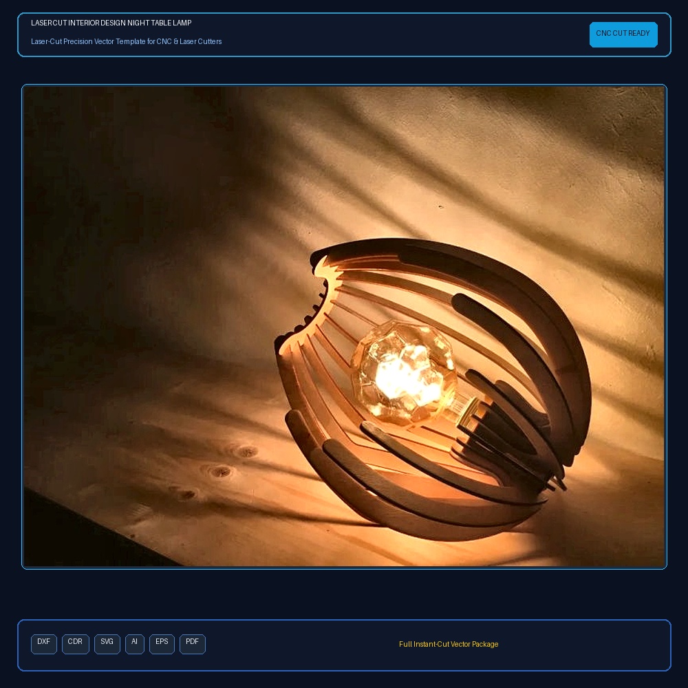Laser Cut Interior Design Night Table Lamp