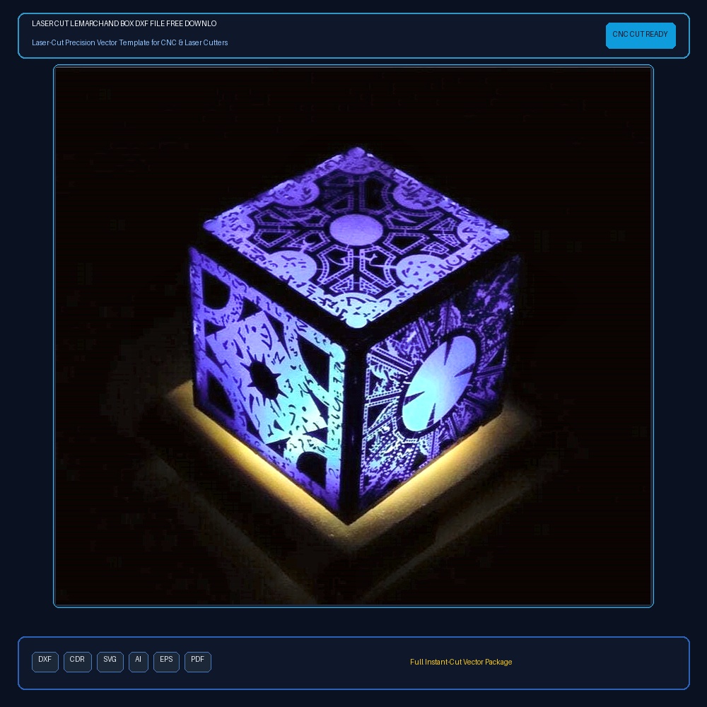 Laser Cut Lemarchand Box DXF File Free Download - 3axis.co