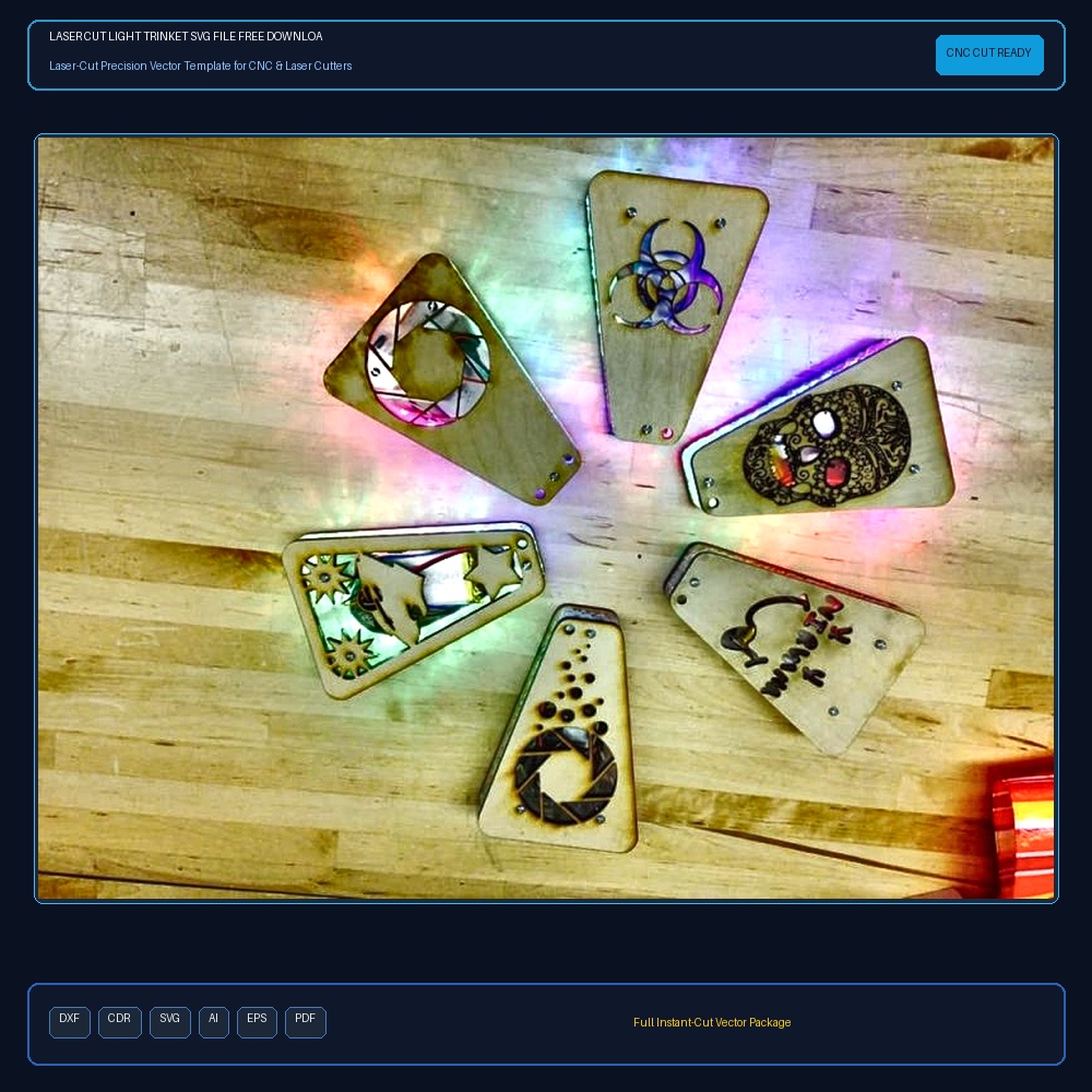 Laser Cut Light Trinket SVG File Free Download - 3axis.co