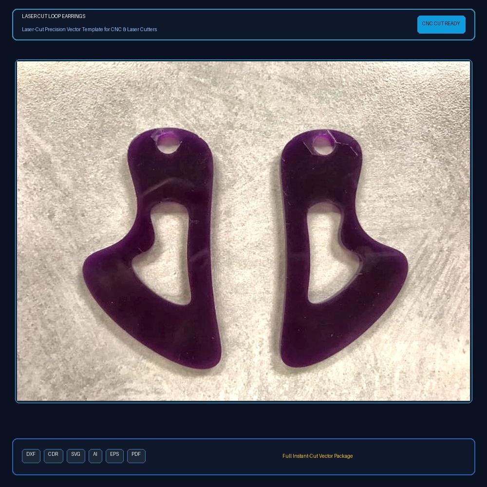 Laser Cut Loop Earrings