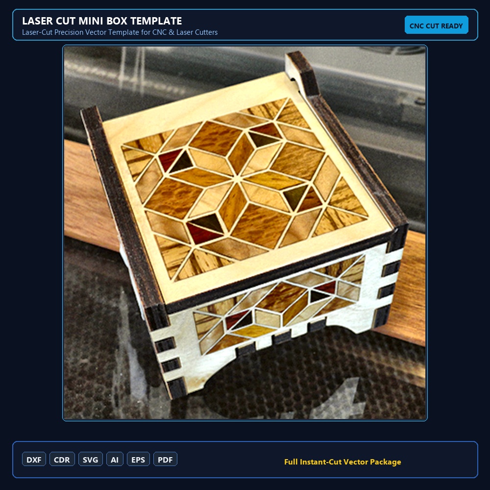 Laser Cut Mini Box Template