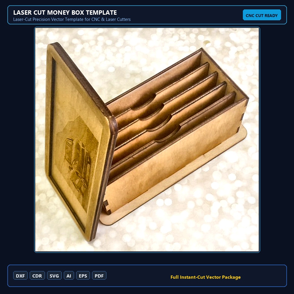 Laser Cut Money Box Template