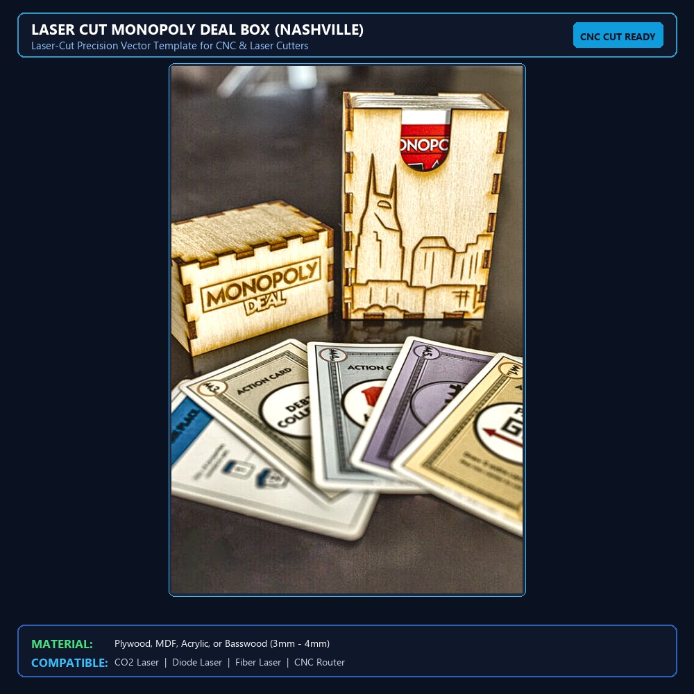 Laser Cut Monopoly Deal Box (nashville) View 2
