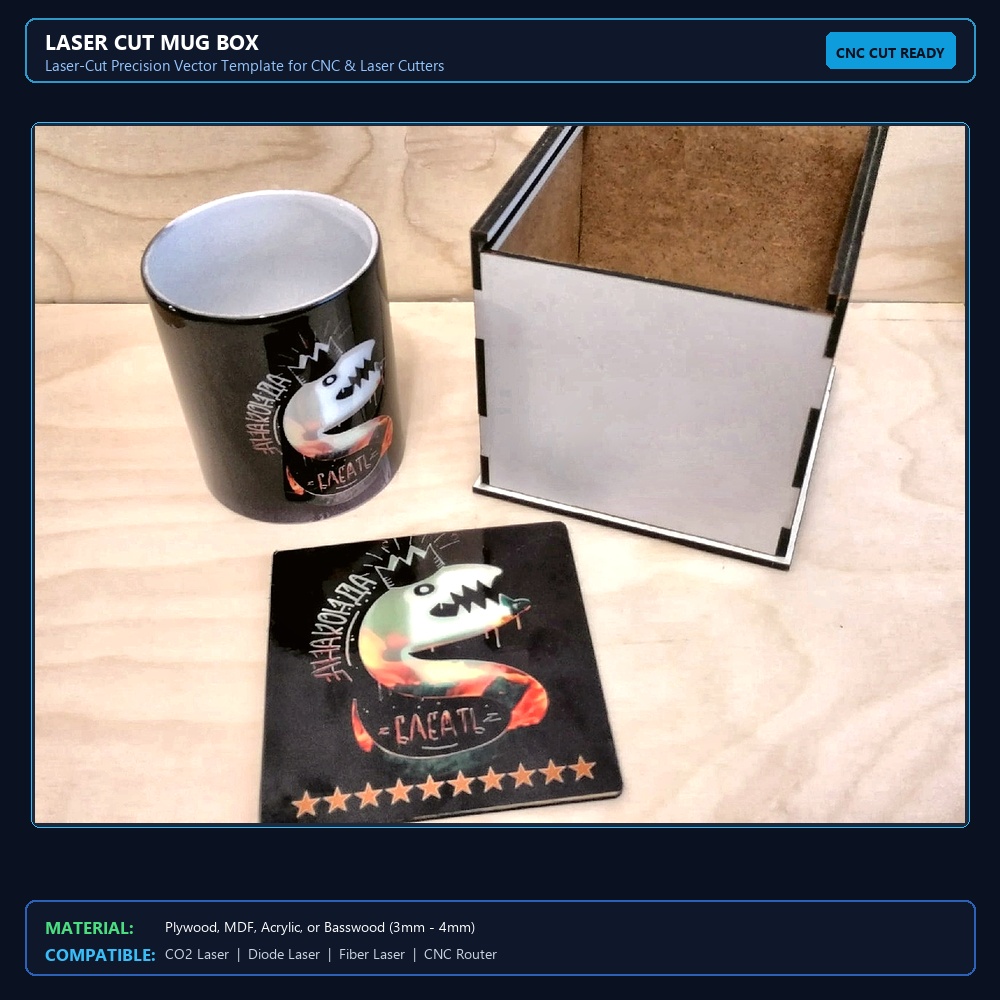 Laser Cut Mug Box View 2