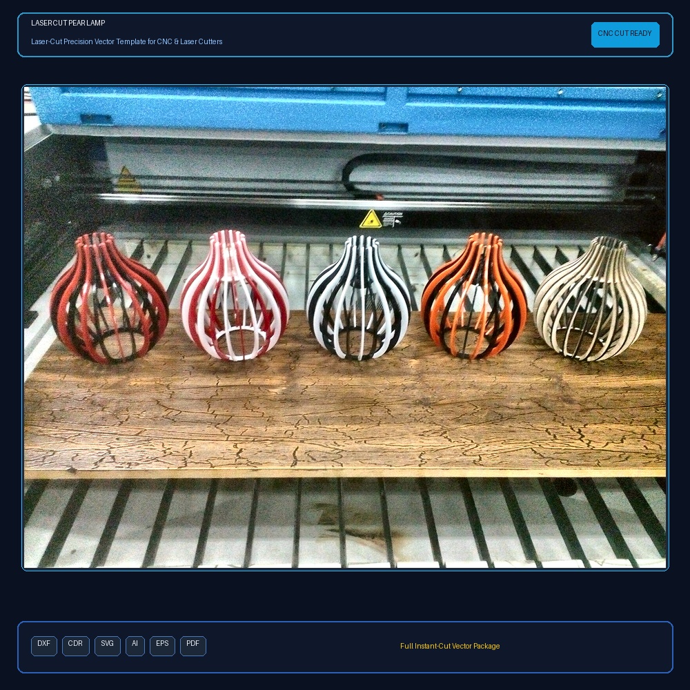 Laser Cut Pear Lamp