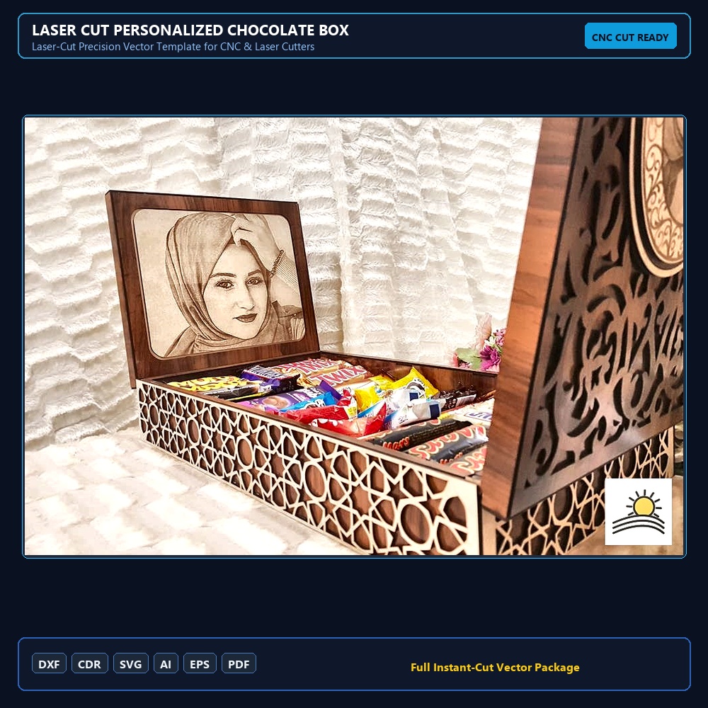 Laser Cut Personalized Chocolate Box