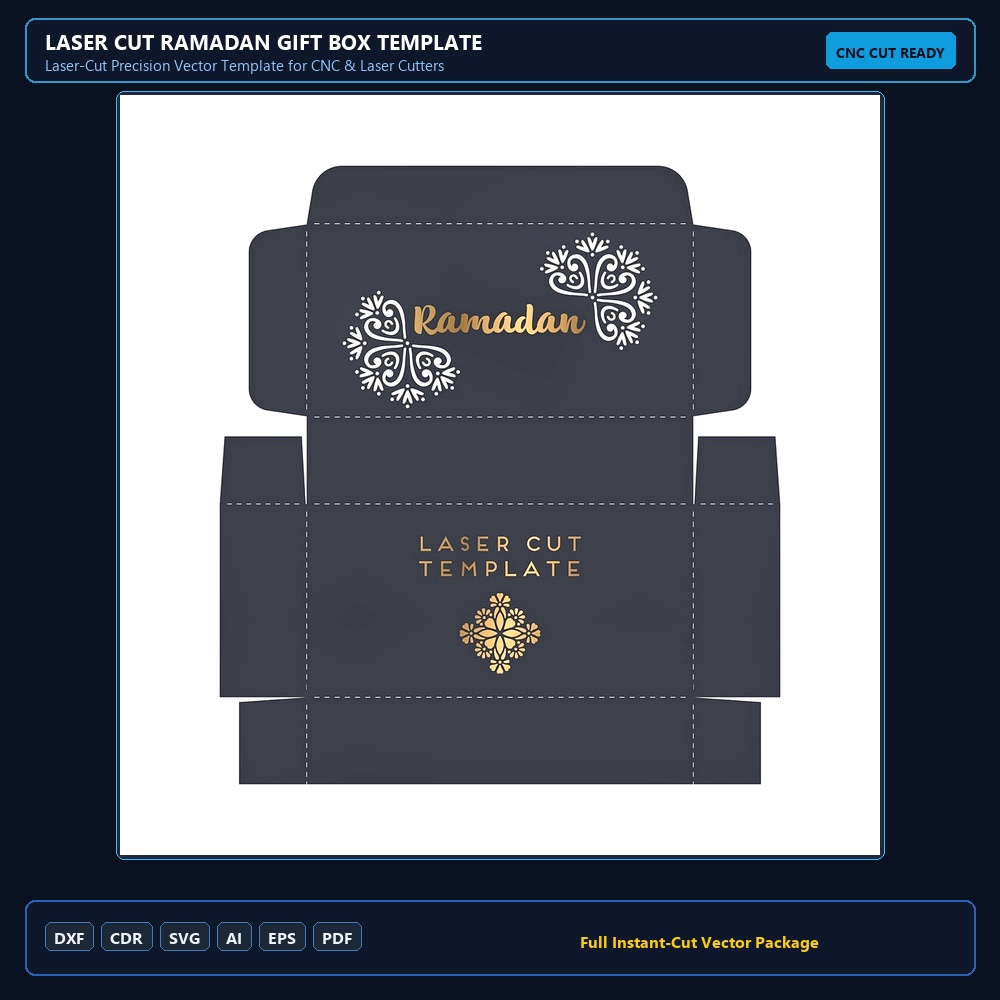 Laser Cut Ramadan Gift Box Template
