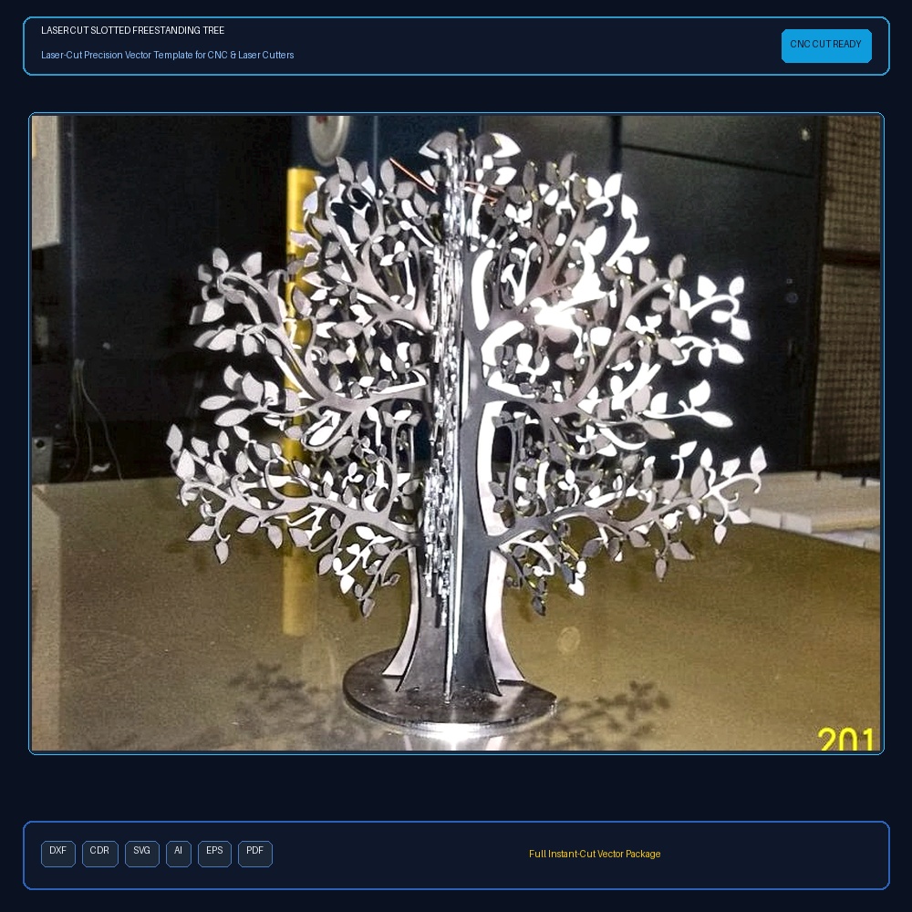 Laser Cut Slotted Freestanding Tree