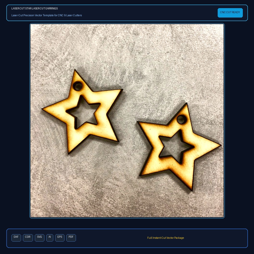 Laser Cut Star Laser Cut Earrings