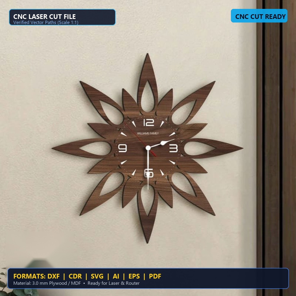 Laser Cut 5-Point Star Wooden Gift Box 3mm - DXF, CDR, SVG