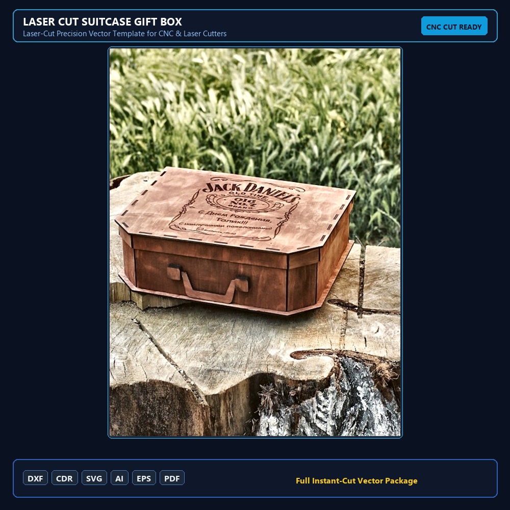 Laser Cut Suitcase Gift Box