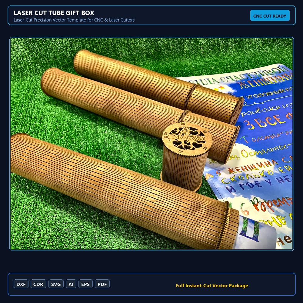 Laser Cut Tube Gift Box