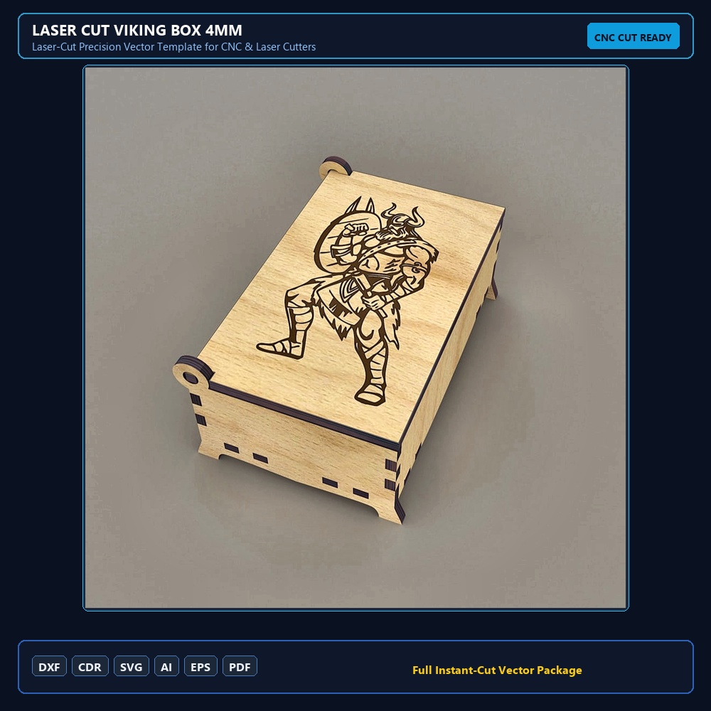 Laser Cut Viking Box 4mm
