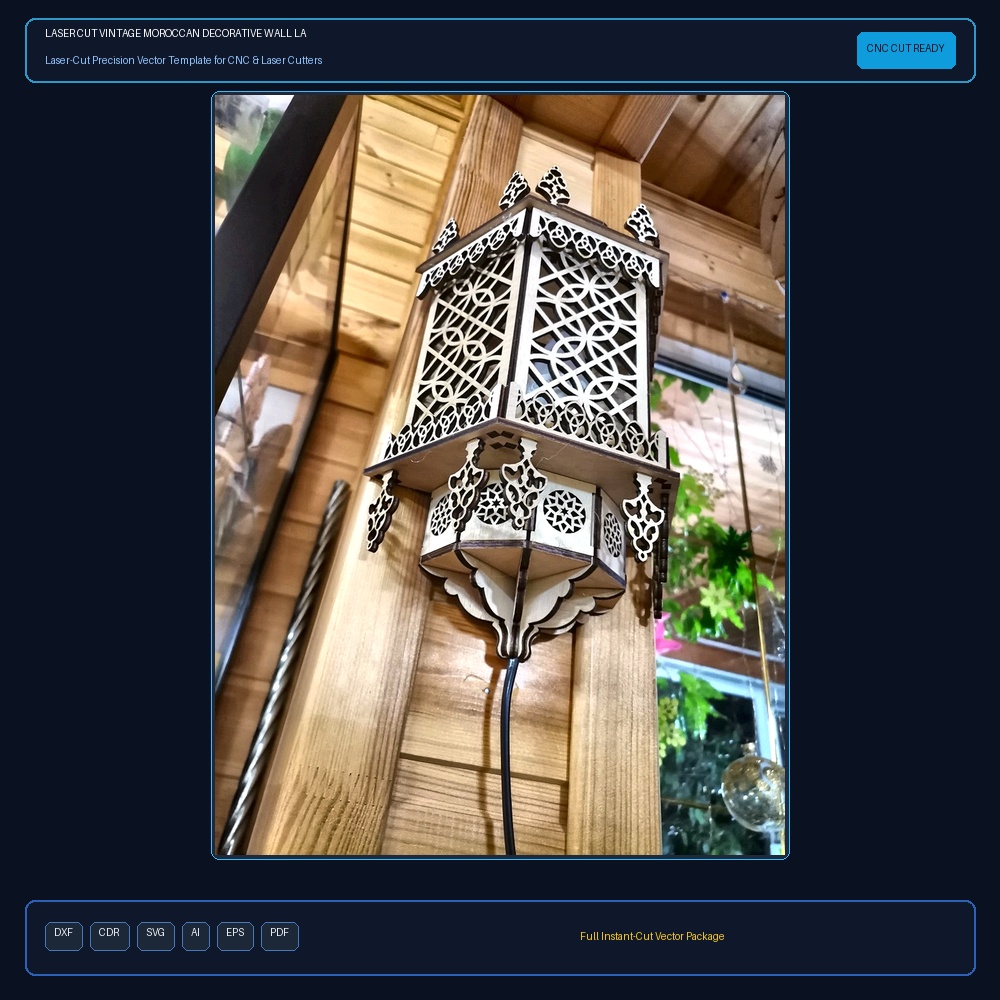 Laser Cut Vintage Moroccan Decorative Wall Lamp