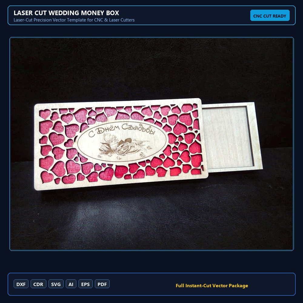 Laser Cut Wedding Money Box