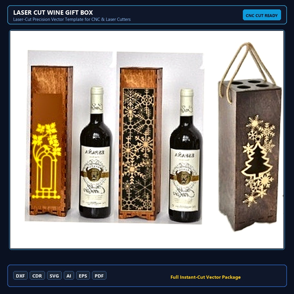 Laser Cut Wine Gift Box