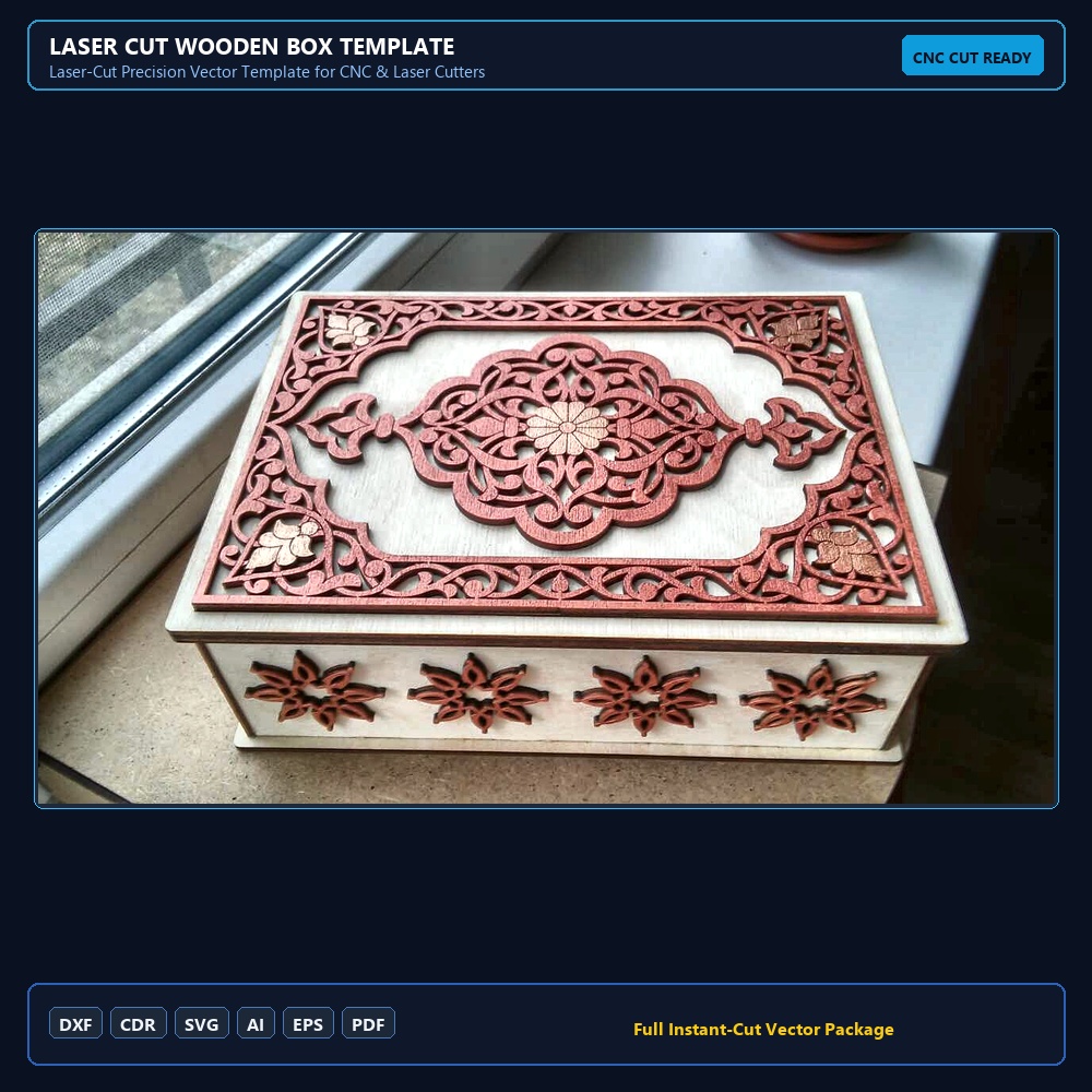 Laser Cut Wooden Box Template