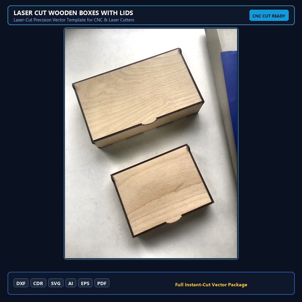 Laser Cut Wooden Boxes With Lids