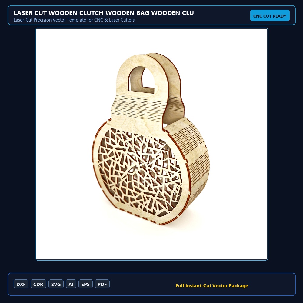 Laser Cut Wooden Clutch Wooden Bag Wooden Clutch Bag