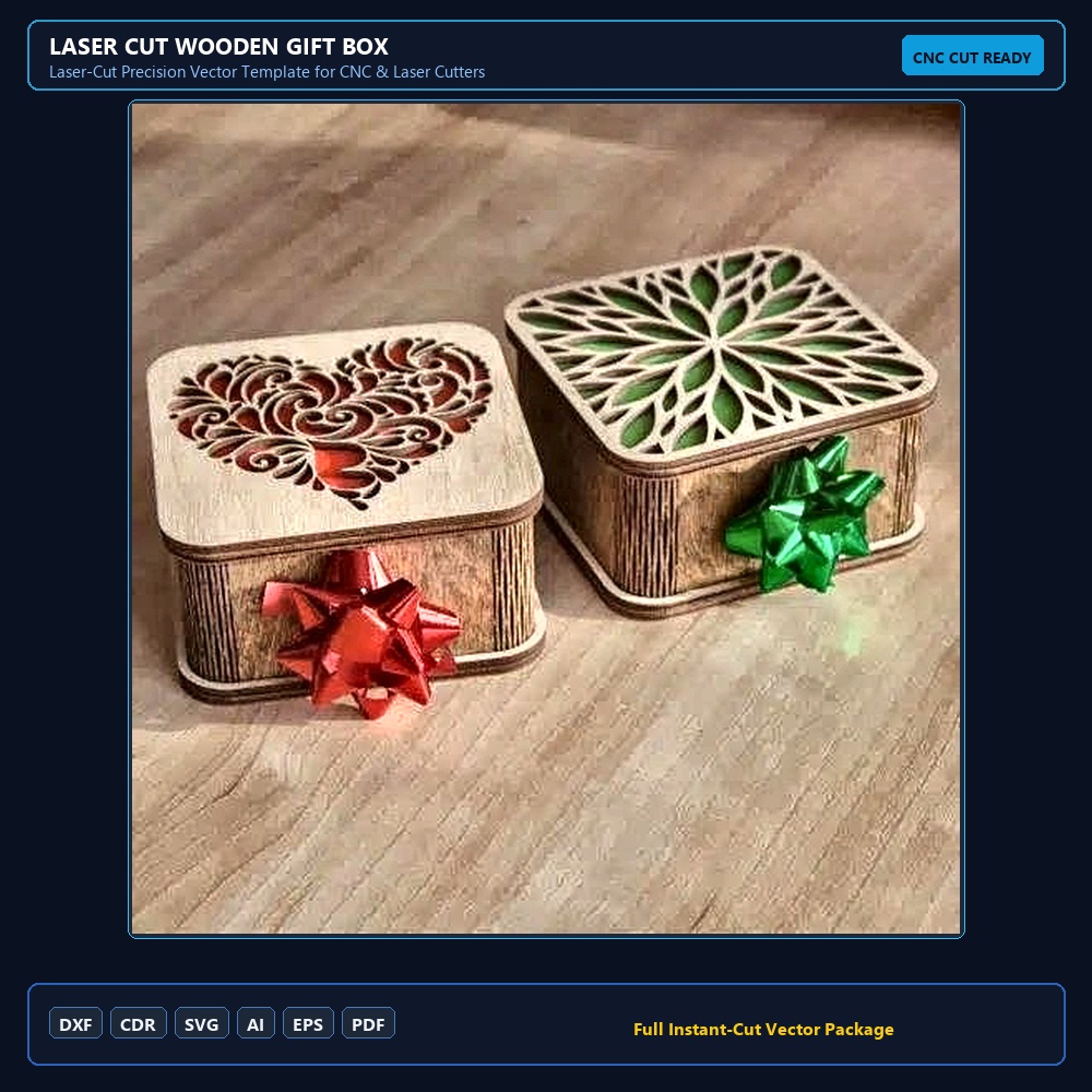 Laser Cut Wooden Gift Box