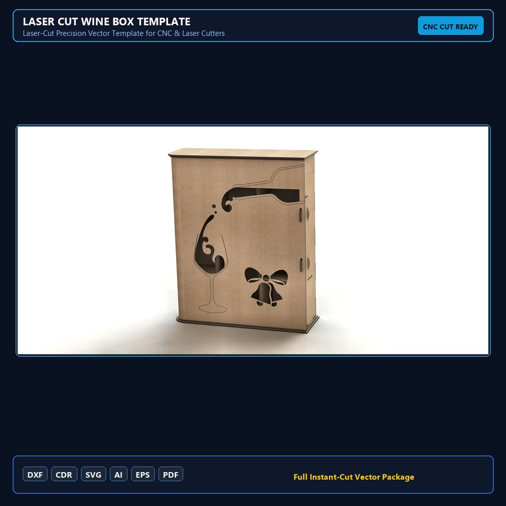 Laser cut wine box template