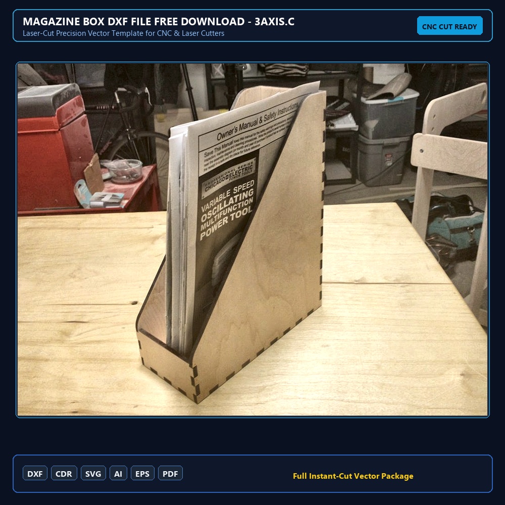 Magazine Box DXF File Free Download - 3axis.co