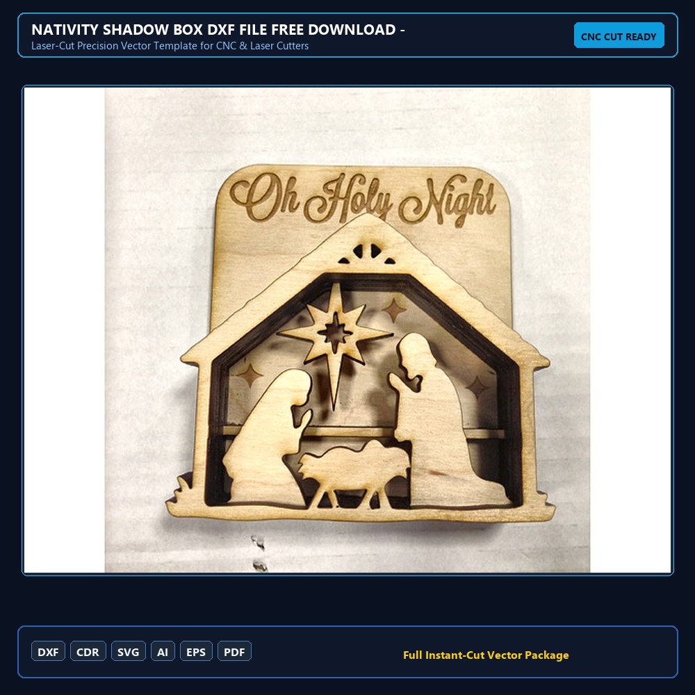 Nativity shadow box dxf File Free Download - 3axis.co