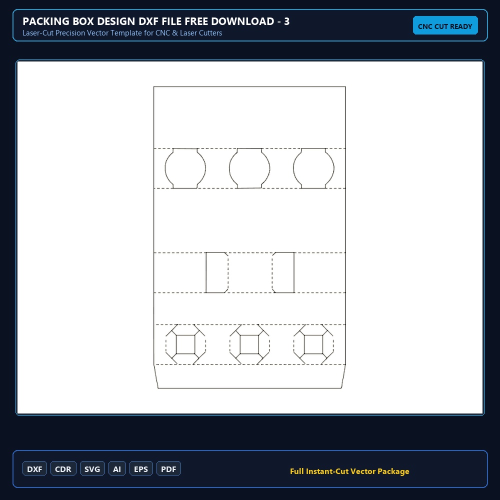 Packing Box Design dxf File Free Download - 3axis.co