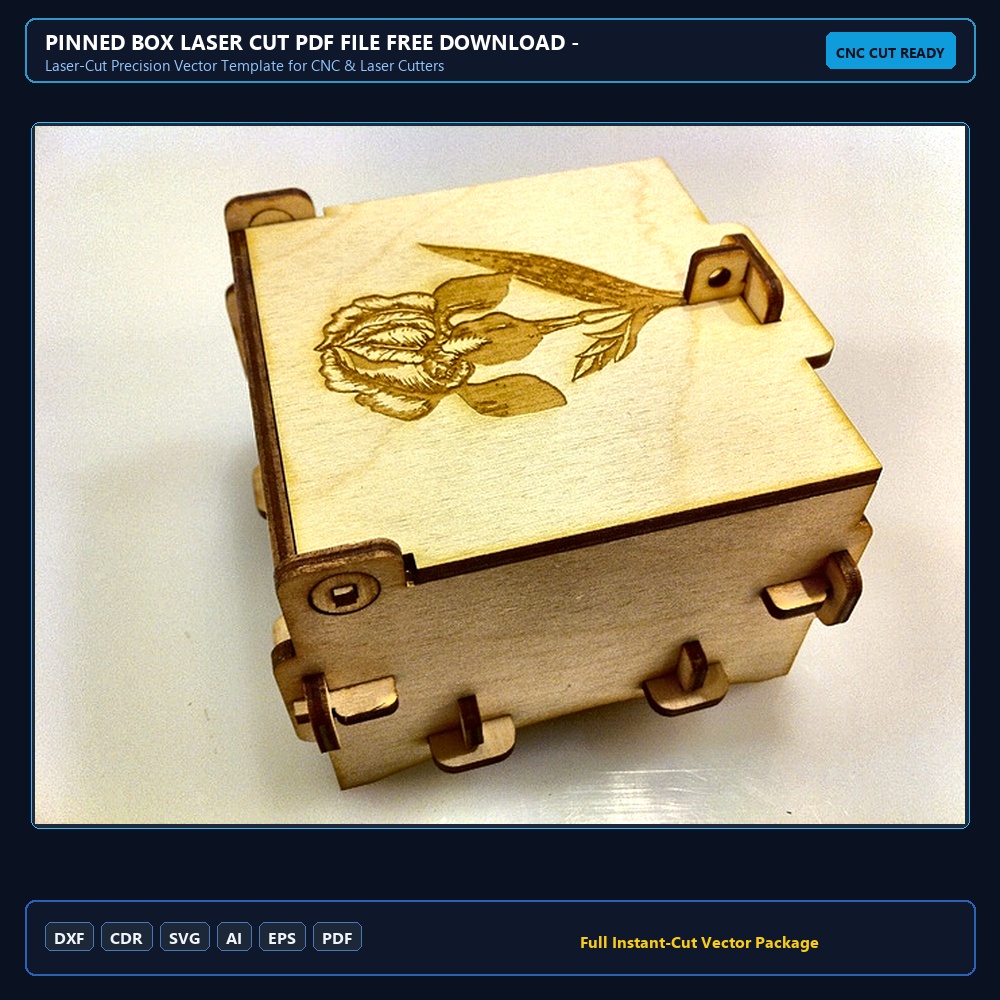 Pinned Box Laser Cut PDF File Free Download - 3axis.co