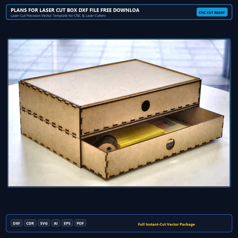 Plans for Laser Cut Box DXF File Free Download - 3axis.co