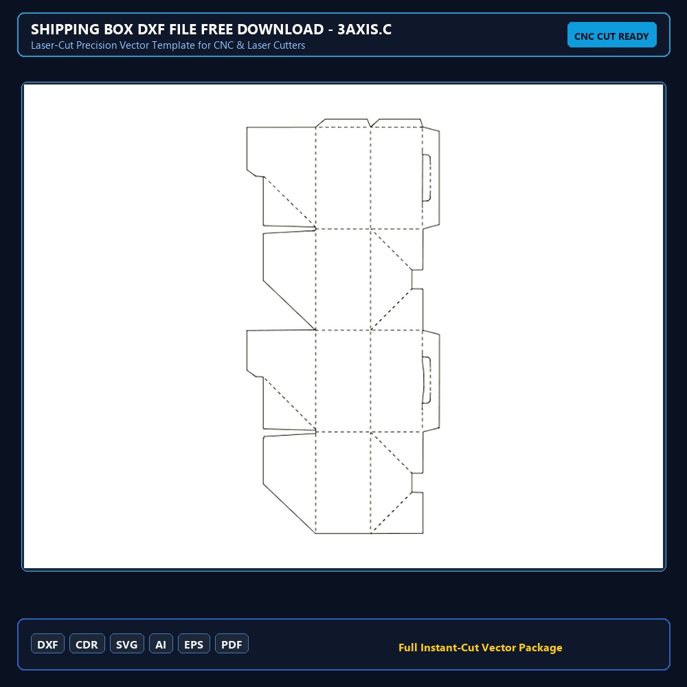 Shipping Box dxf File Free Download - 3axis.co