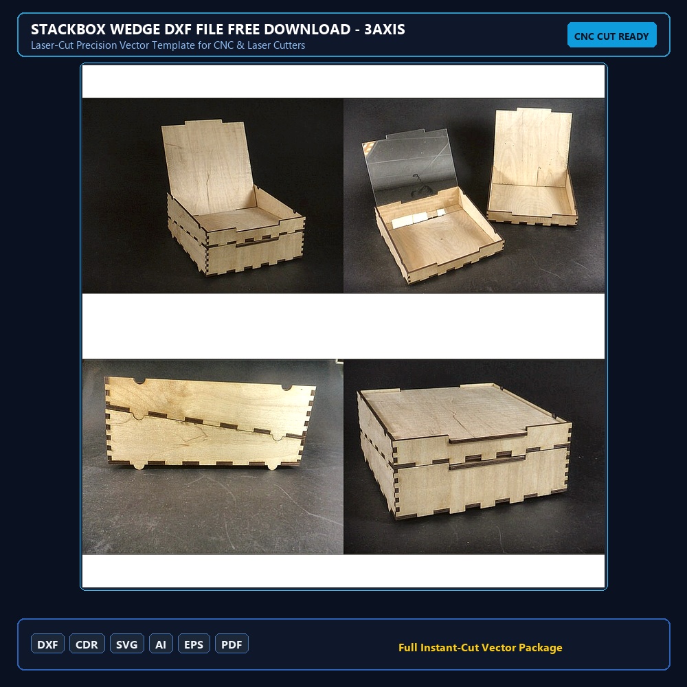 Stackbox Wedge DXF File Free Download - 3axis.co
