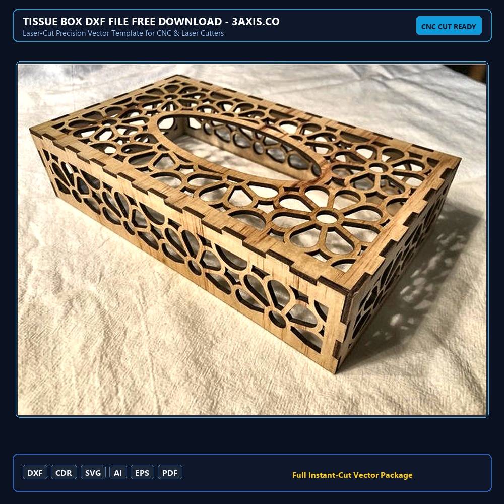 Tissue Box DXF File Free Download - 3axis.co