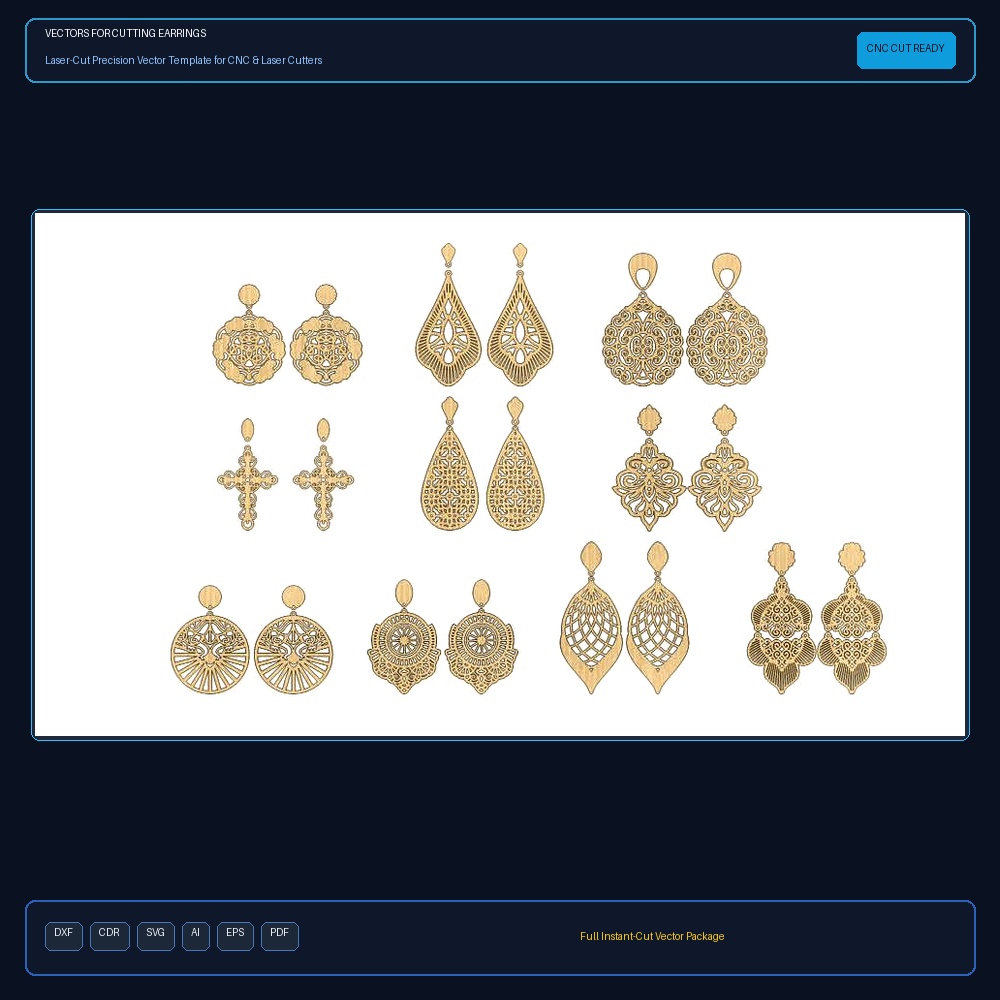 Vectors for cutting earrings