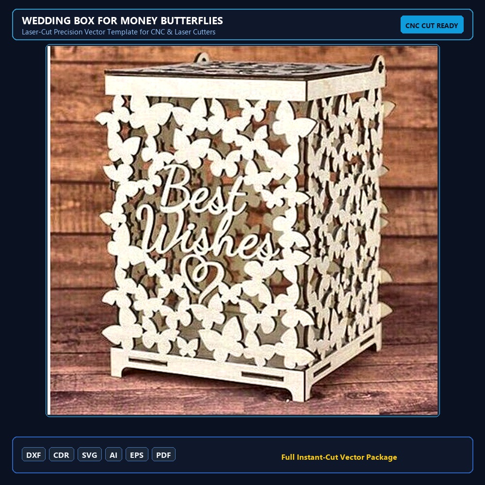 Wedding box for money Butterflies