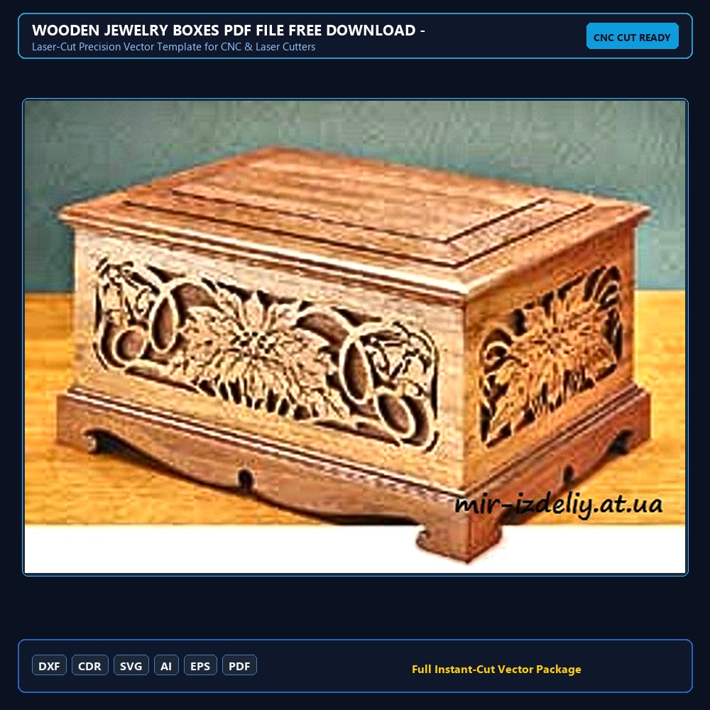 Wooden Jewelry Boxes PDF File Free Download - 3axis.co